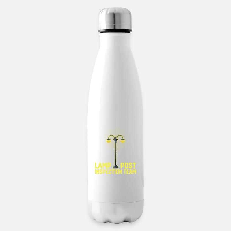 Lamp Pole Inspection Team Geocaching Fun - Insulated Water Bottle - white