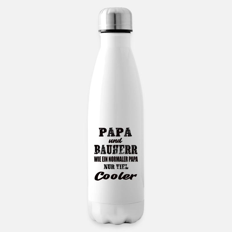 Papa und Bauherr - Isolierflasche - Weiß