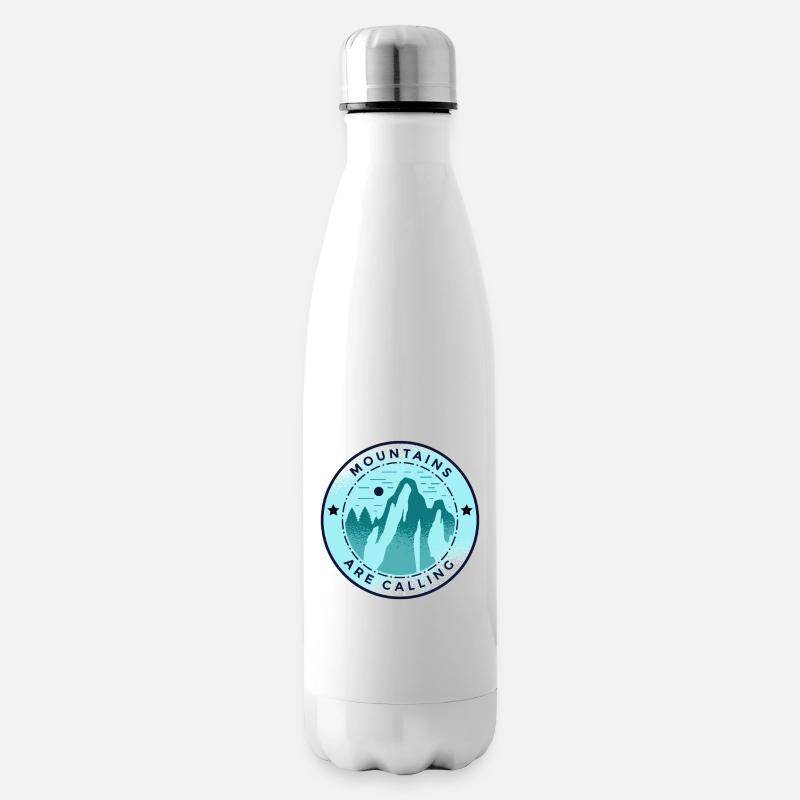 The Mountains are Calling Mountain Quotes - Isolierflasche - Weiß