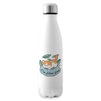 Chat mignon kawaii - Bouteille isotherme - blanc - Droite