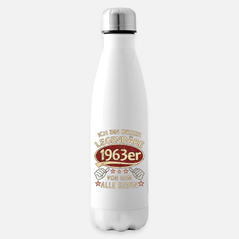 61. Geburtstag 1963 60 er Geburtstag - Isolierflasche - Weiß