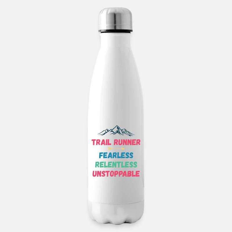 Trail Runner - Intrépide. Implacable. Imparable. - Bouteille isotherme - blanc