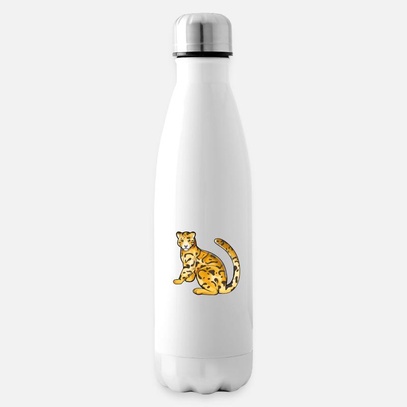 Zeichnung eines Nebelparder - Isolierflasche - Weiß