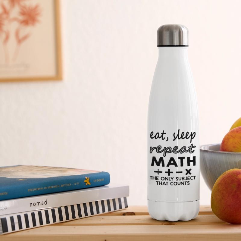 Study Math Student Gift Idea Insulated Water Bottle