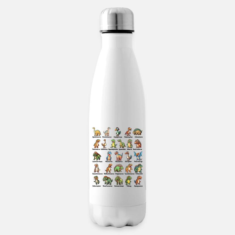 Dinosaurier ABC - Isolierflasche - Weiß