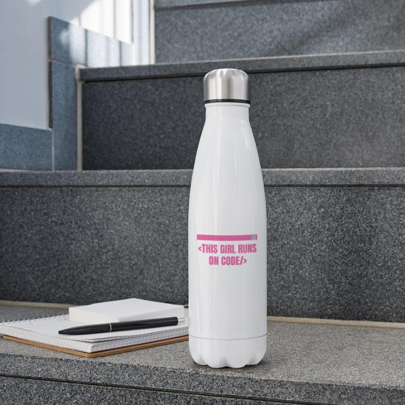 Developer Coder Programmer Girl Insulated Water Bottle