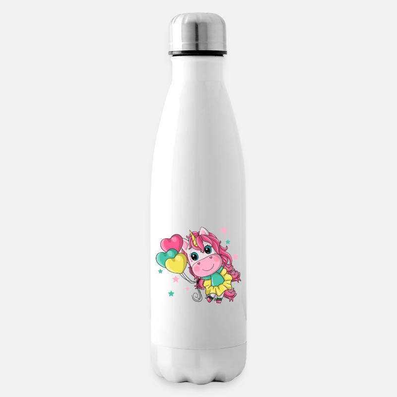 Einhornmädchen mit Herz - Isolierflasche - Weiß