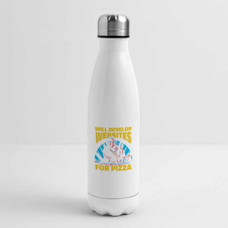 Web Developer Web Developer Pizza Insulated Water Bottle