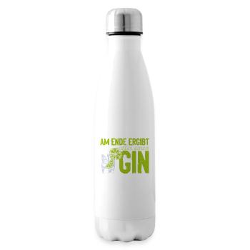 Am Ende ergibt alles ein Gin . Gin-Liebhaber - Isolierflasche - Weiß - Rechts
