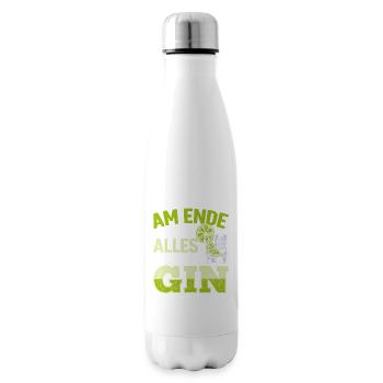 Am Ende ergibt alles ein Gin . Gin-Liebhaber - Isolierflasche - Weiß - Rechts