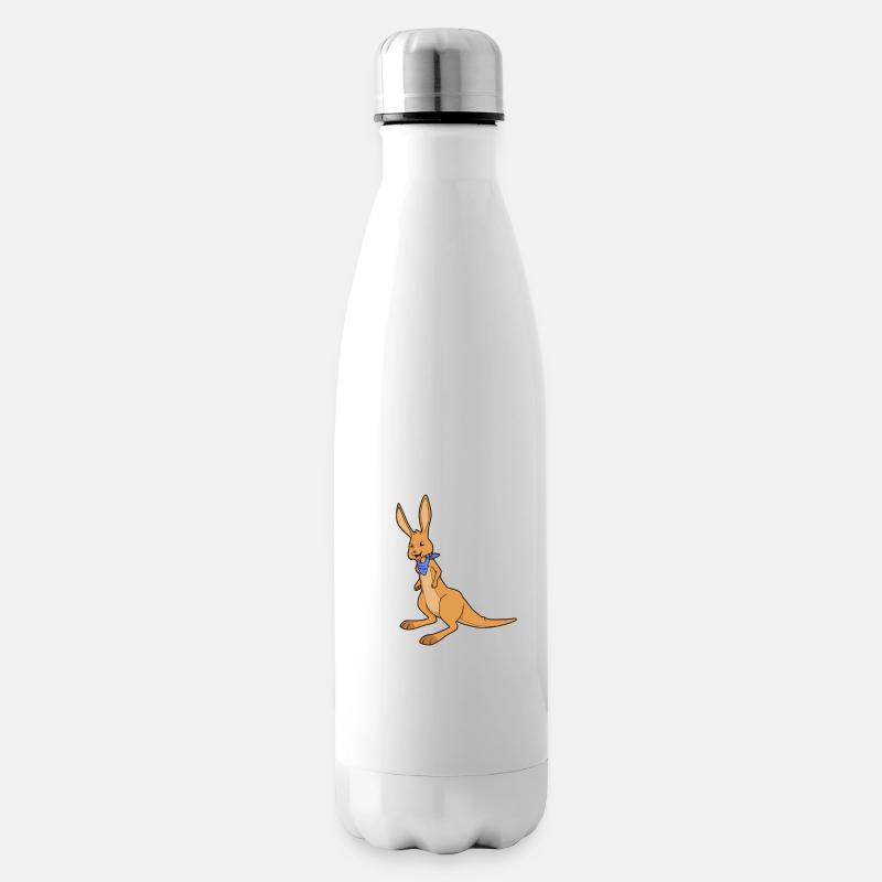 Kawaii Känguru - Isolierflasche - Weiß