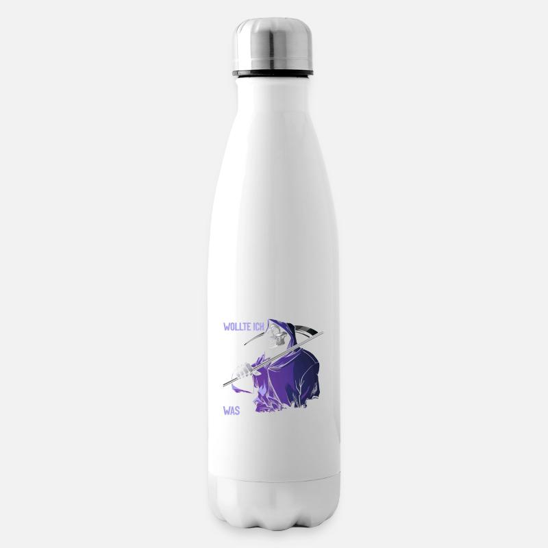 wollte ich schon immer was mit Menschen machen - Isolierflasche - Weiß