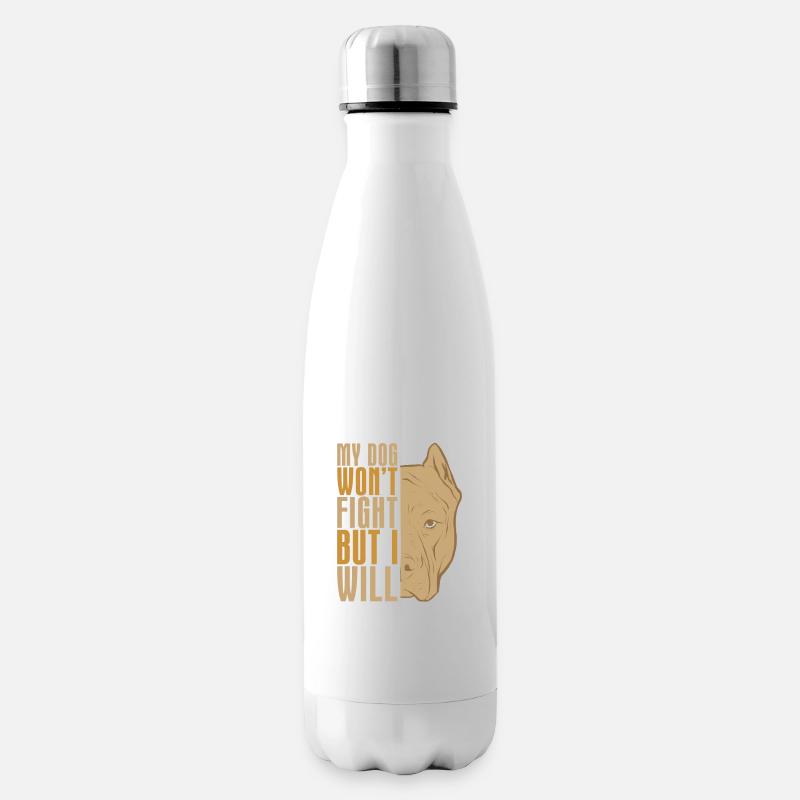 Pitbull Pitbull Verbot - Isolierflasche - Weiß
