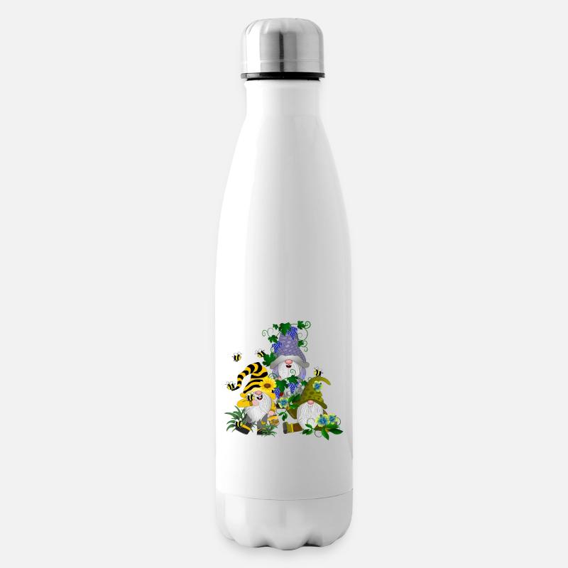 Wichtel Zwerge Gnome - Isolierflasche - Weiß