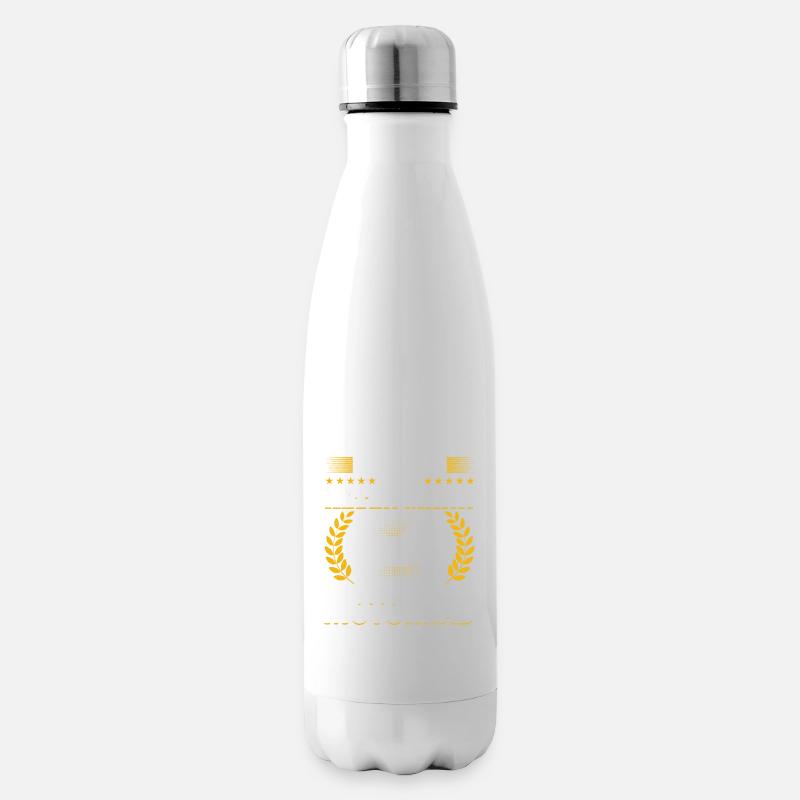 Unterschätze niemals einen Mann auf einem Motorrad - Isolierflasche - Weiß