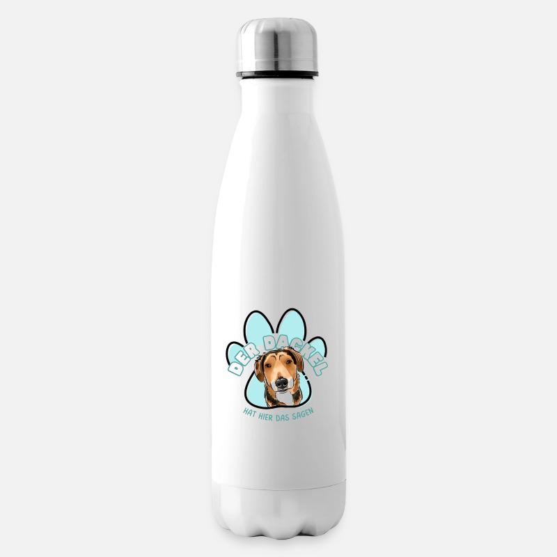 Der Dackel hat das Sagen - Isolierflasche - Weiß