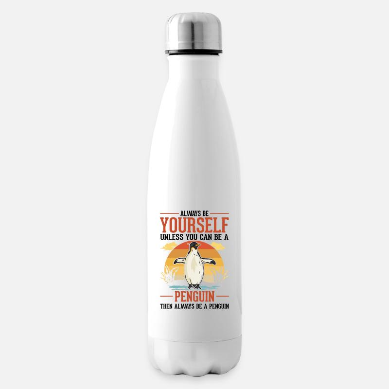 Always be yourself Penguin Pinguin - Isolierflasche - Weiß