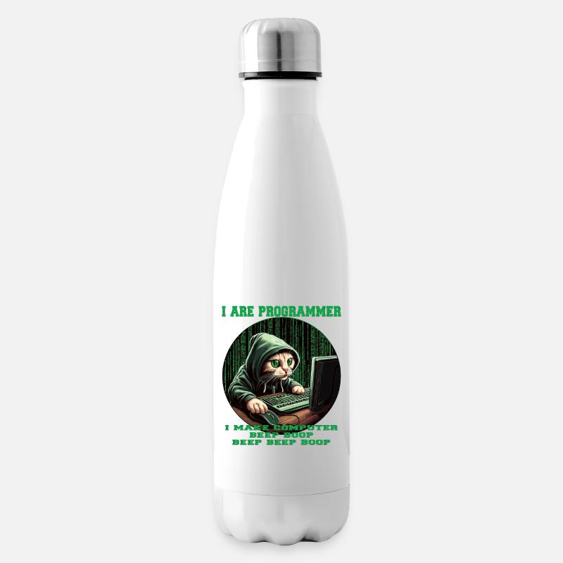 I are programmer - Insulated Water Bottle - white