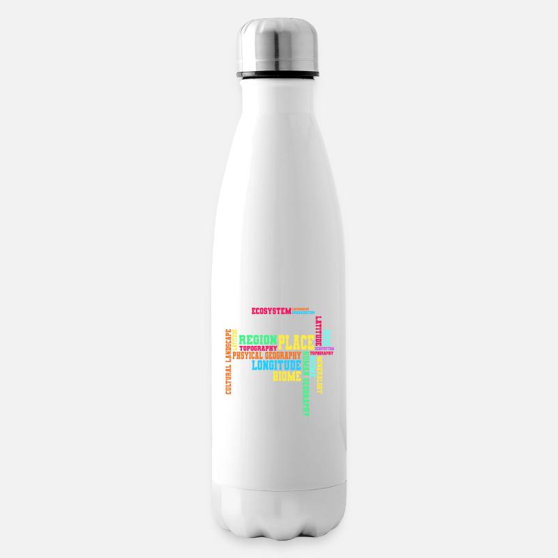 Geographie - Isolierflasche - Weiß