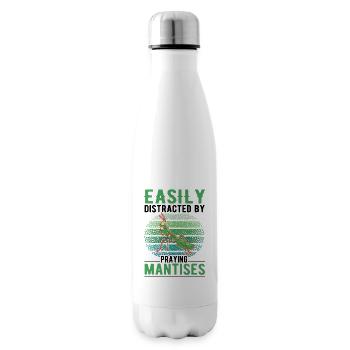 Gottesanbeterin Praying Mantis Fangschrecke - Isolierflasche - Weiß - Rechts