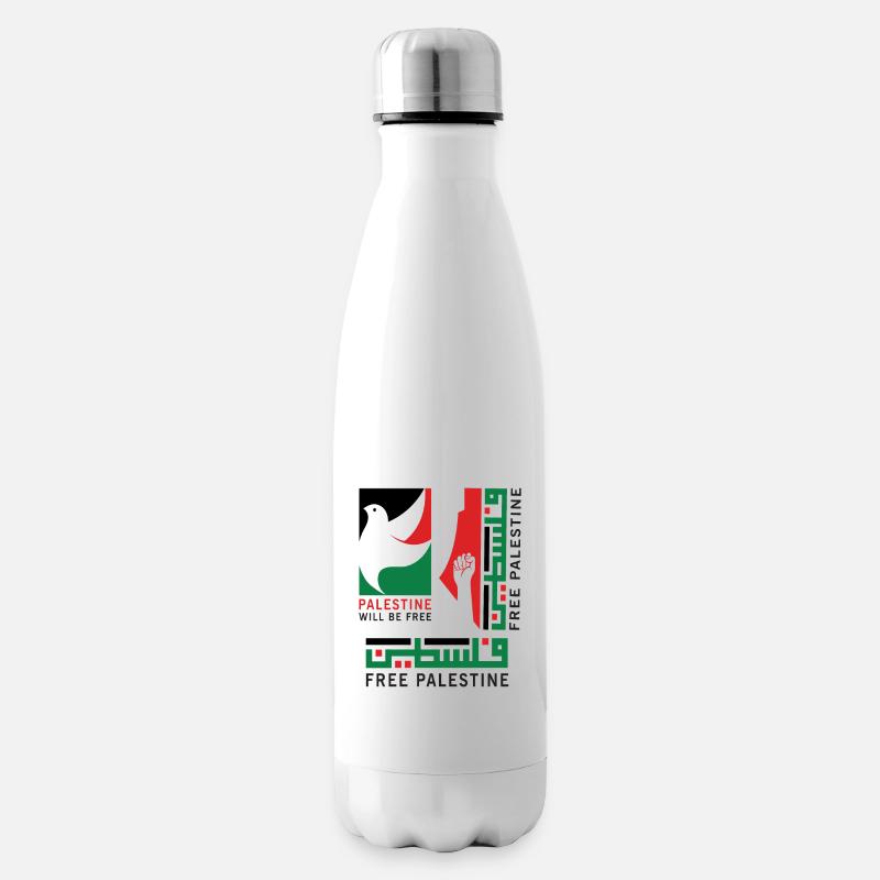 Free Palestine - will be free - Isolierflasche - Weiß