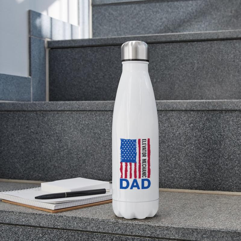Elevator Technician Elevator Mechanic Dad Engineer Insulated Water Bottle