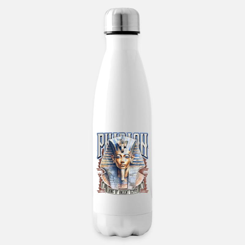 Pharaon égyptien, Tut-Ench-Amon, égyptien - Bouteille isotherme - blanc