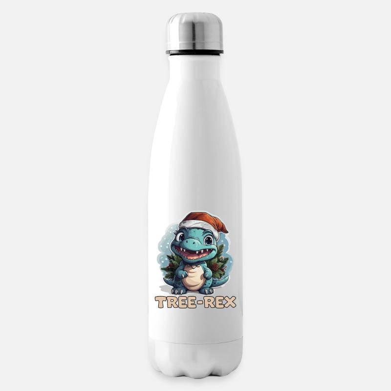 Süßer kleines Dino Baby mit Spruch Tree-Rex - Isolierflasche - Weiß