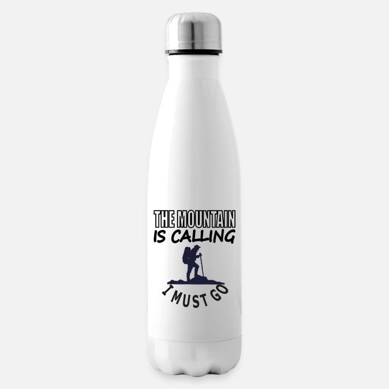 Bergsteiger Berg steigen klettern Bergsport Berge - Isolierflasche - Weiß