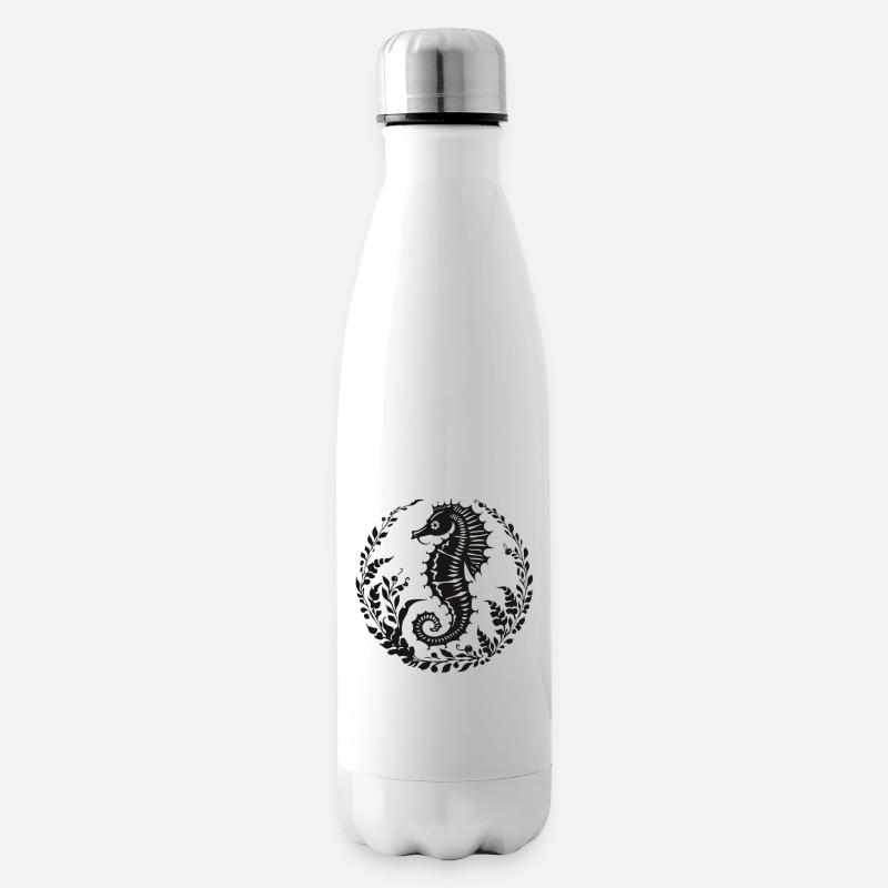Seepferdchen Unterwasserwelt - Isolierflasche - Weiß