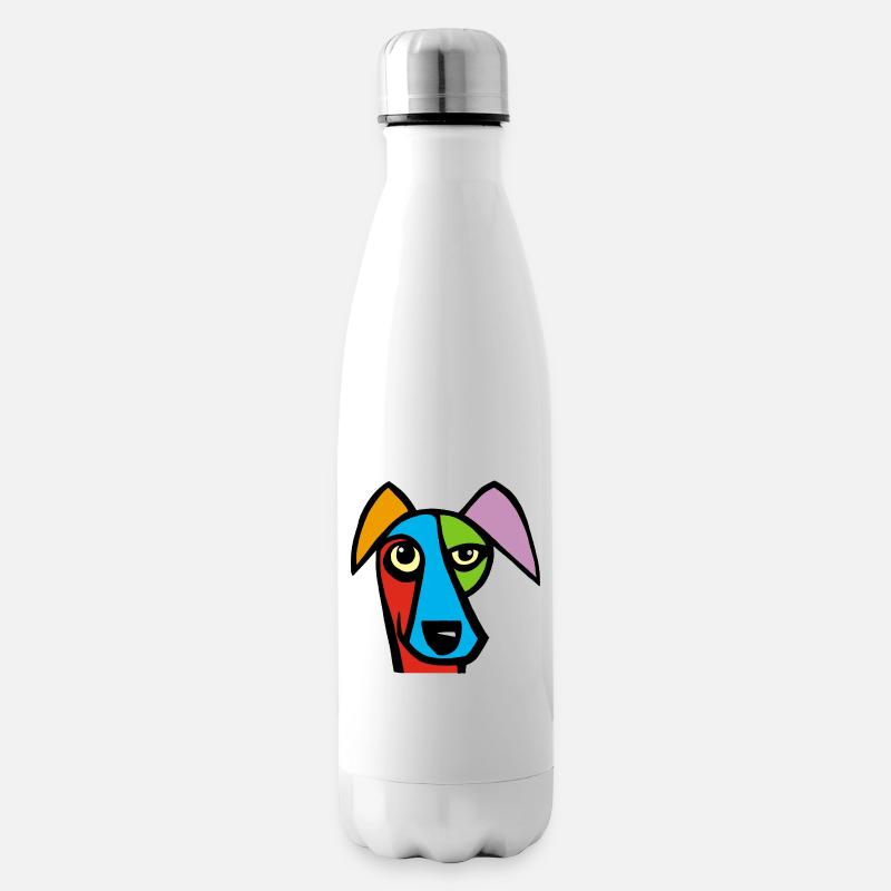 Lustiger Hund - Isolierflasche - Weiß