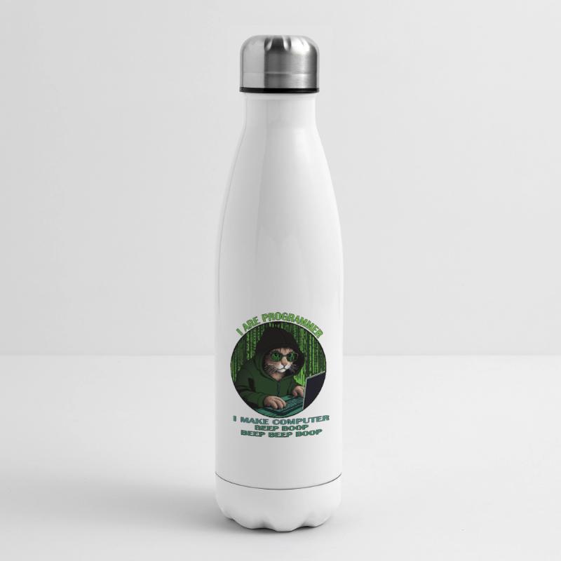 Je suis programmeur, vert, programmateur chat Bouteille isotherme
