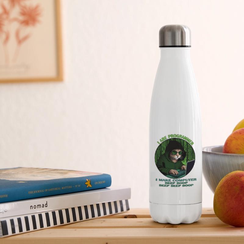 Je suis programmeur, vert, programmateur chat Bouteille isotherme