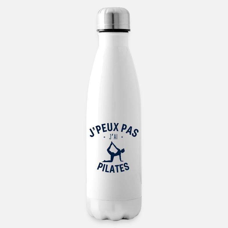 J peux pas j ai Pilates - Bouteille isotherme - blanc
