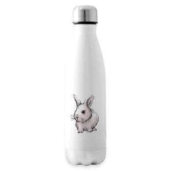 Lapin, lapin, lapin de Pâques, enfants, animaux de compagnie, bébé - Bouteille isotherme - blanc - Droite
