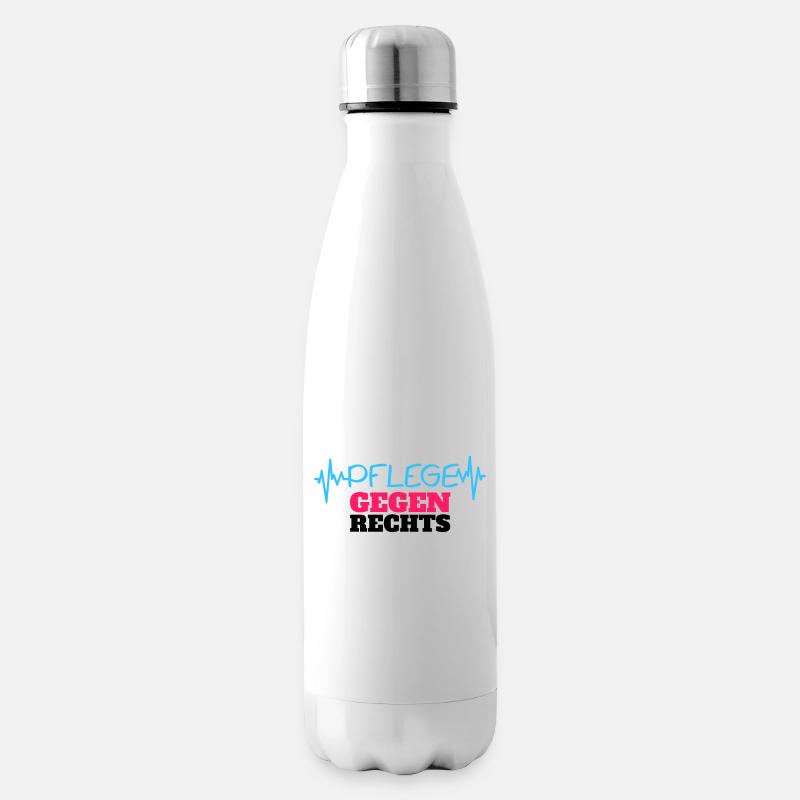 Pflege Gegen Rechts - Isolierflasche - Weiß