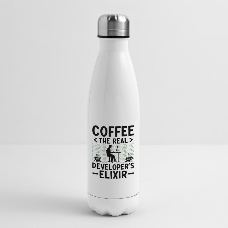 Coffee Coding Programmer Coder Developer Nerd Coff Insulated Water Bottle