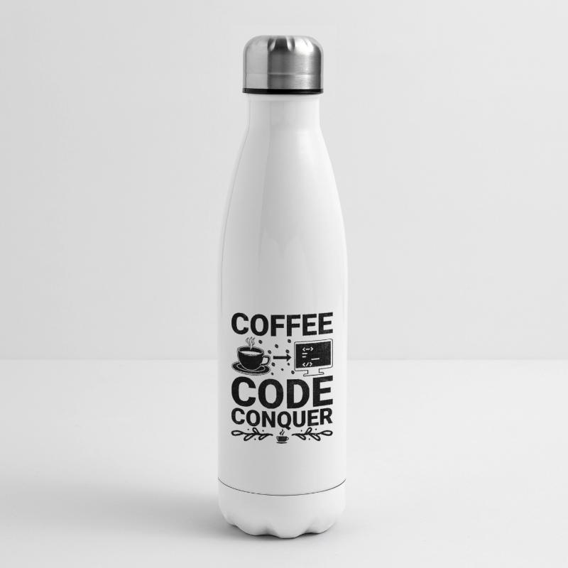 Coffee Coding Programmer Coder Developer Nerd Coff Insulated Water Bottle