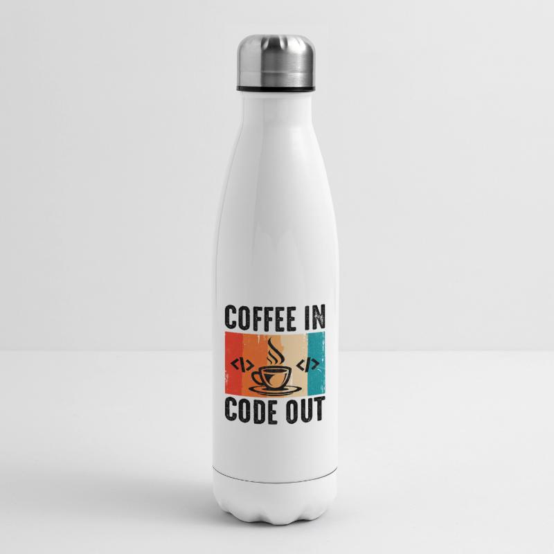 Coffee Coding Programmer Coder Developer Nerd Coff Insulated Water Bottle