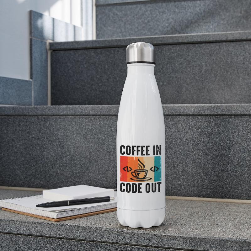 Coffee Coding Programmer Coder Developer Nerd Coff Insulated Water Bottle