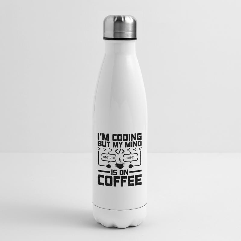 Coffee Coding Programmer Coder Developer Nerd Coff Insulated Water Bottle