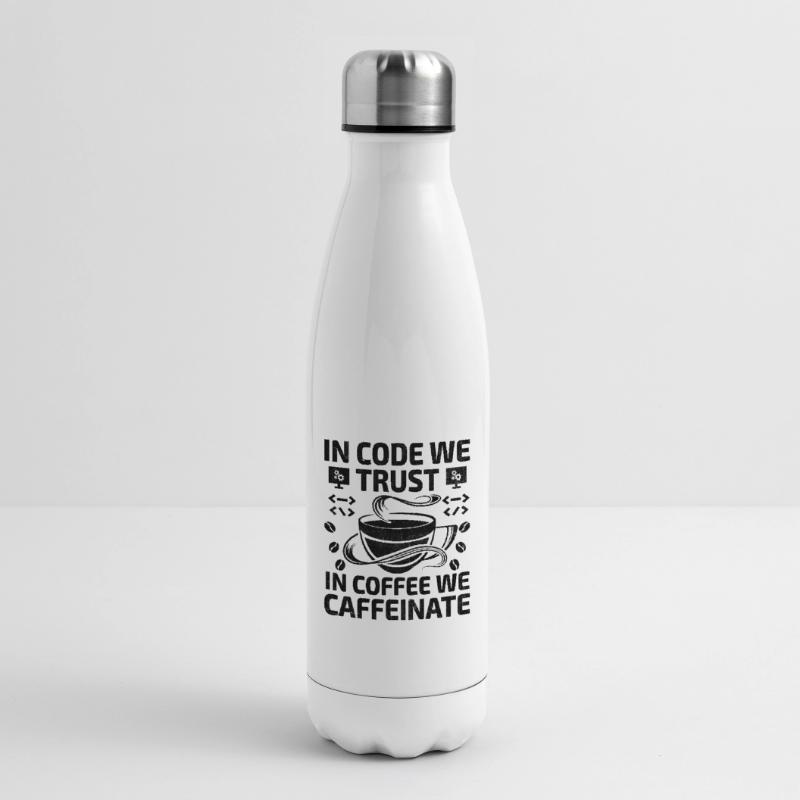 Coffee Coding Programmer Coder Developer Nerd Coff Insulated Water Bottle