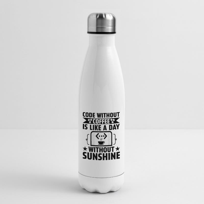 Coffee Coding Programmer Coder Developer Nerd Coff Insulated Water Bottle
