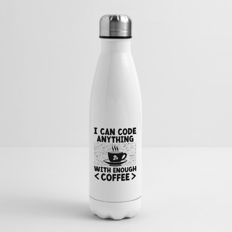 Coffee Coding Programmer Coder Developer Nerd Coff Insulated Water Bottle