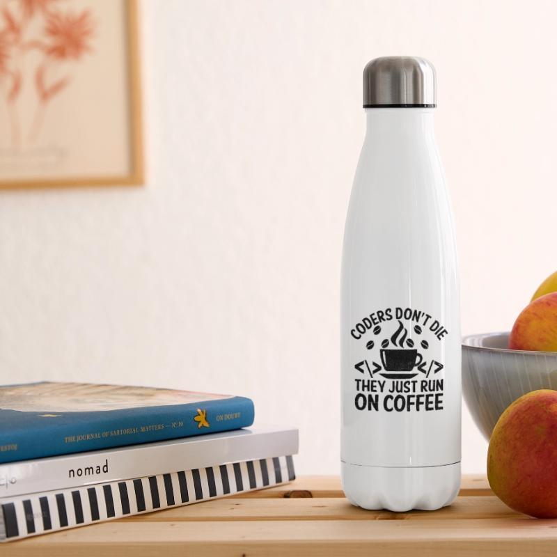 Coffee Coding Programmer Coder Developer Nerd Coff Insulated Water Bottle