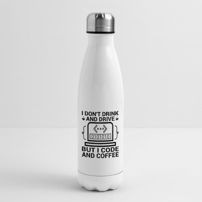 Coffee Coding Programmer Coder Developer Nerd Coff Insulated Water Bottle