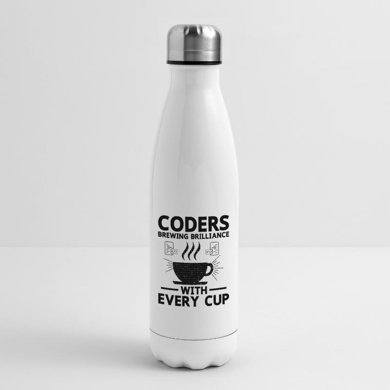 Coffee Coding Programmer Coder Developer Nerd Coff Insulated Water Bottle