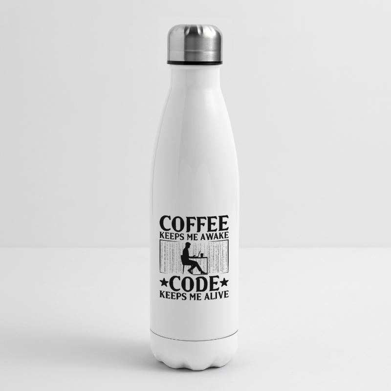 Coffee Coding Programmer Coder Developer Nerd Coff Insulated Water Bottle
