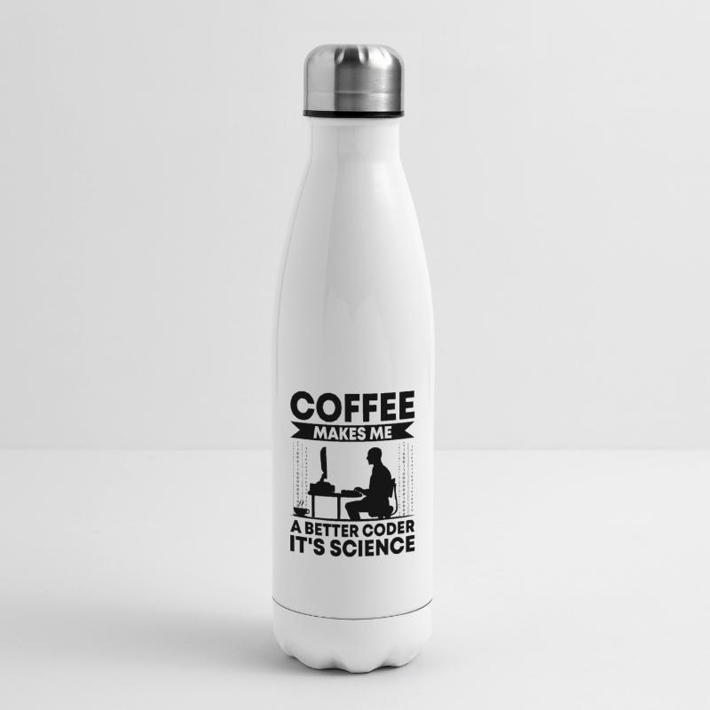 Coffee Coding Programmer Coder Developer Nerd Coff Insulated Water Bottle