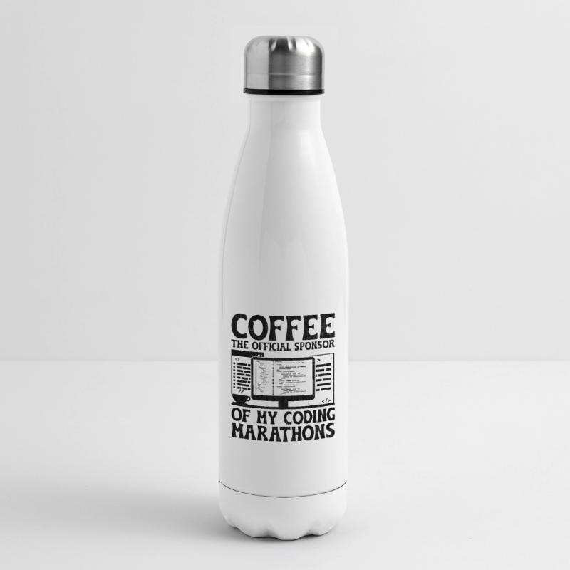 Coffee Coding Programmer Coder Developer Nerd Coff Insulated Water Bottle